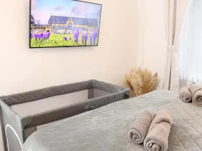 Ein Bett oder Betten in einem Zimmer der Unterkunft Heimat Goslar Apartments “Zur Kaiserpfalz“