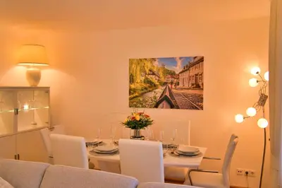 Ein Sitzbereich in der Unterkunft Heimat Goslar Apartments 