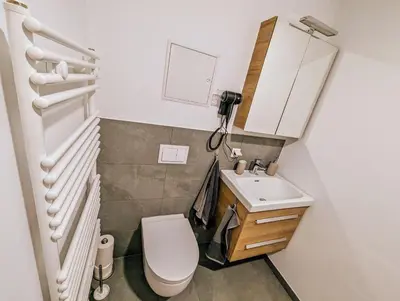Ein Badezimmer in der Unterkunft Rehberg