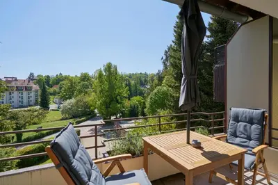 Ein Balkon oder eine Terrasse in der Unterkunft Ferienwohnung Bad Sachsa Harz II