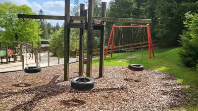 Ein Kinderspielbereich in der Unterkunft Ferienwohnung Traumausblick Hahnenklee