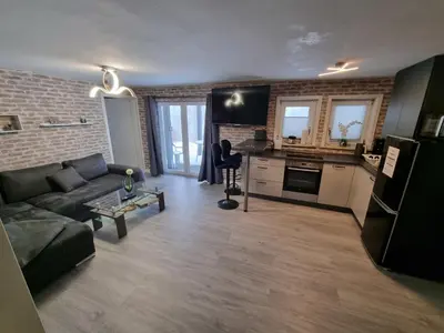 Küche/Küchenzeile in der Unterkunft Haus Ilse Wohnung 6