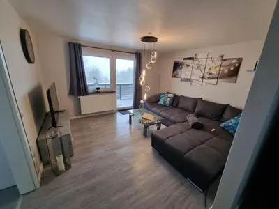 Ein Sitzbereich in der Unterkunft Haus Ilse Wohnung 8