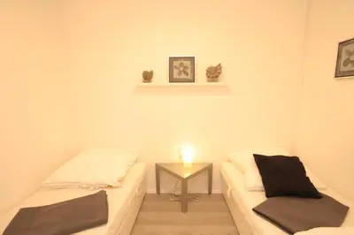 Ein Sitzbereich in der Unterkunft Ferienwohnung Hygge Hahnenklee
