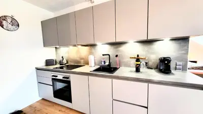 Küche/Küchenzeile in der Unterkunft Ferienwohnung Berglodge 22