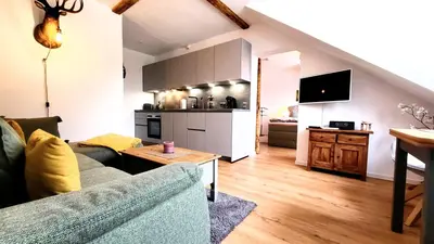 Küche/Küchenzeile in der Unterkunft Ferienwohnung Berglodge 22
