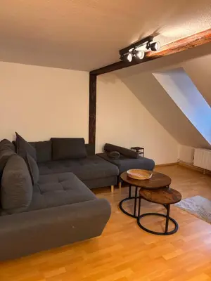 Ein Sitzbereich in der Unterkunft Ferienwohnung am Westerntor Jule inkl Parkplatz