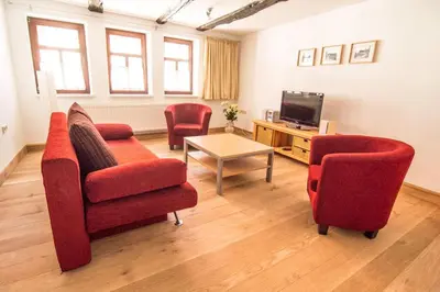 Ein Sitzbereich in der Unterkunft Urlaub in Stolberg, FeWo OG