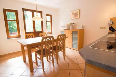 Küche/Küchenzeile in der Unterkunft Urlaub in Stolberg, FeWo OG