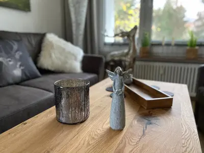 Ein Sitzbereich in der Unterkunft Ferienwohnung RadauTraum
