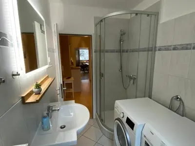 Ein Badezimmer in der Unterkunft Ferienwohnung RadauTraum