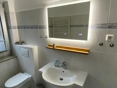 Ein Badezimmer in der Unterkunft Ferienwohnung RadauTraum