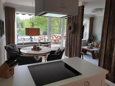 Ein Sitzbereich in der Unterkunft 3-Raum Superior Komfort-Terrassen-Appartement