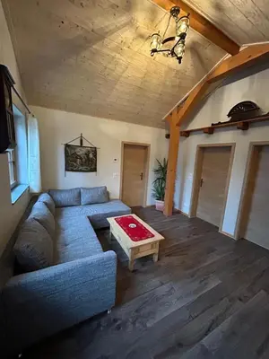 Ein Sitzbereich in der Unterkunft Insel 8