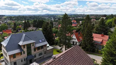 Das Gebäude in dem sich die Ferienwohnung befindet