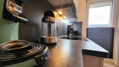 Küche/Küchenzeile in der Unterkunft Ferienwohnung Bocksberg Hexe Hahnenklee