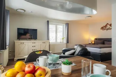 Ein Bett oder Betten in einem Zimmer der Unterkunft Fünf Harzer Berge Oderberg