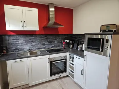 Küche/Küchenzeile in der Unterkunft Ferienwohnung Hoch im Harz, Altenau