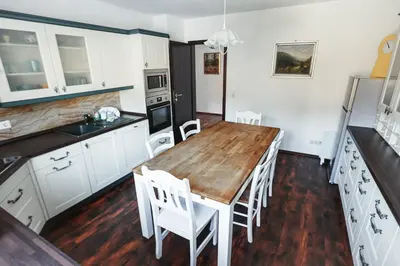 Küche/Küchenzeile in der Unterkunft Das Hexenlandhaus Tom, Oberharz, mit Sauna