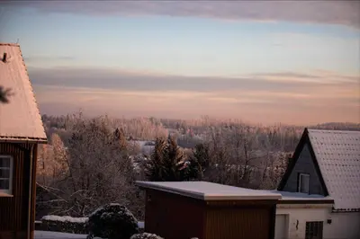 Das Hexenlandhaus Tom, Oberharz, mit Sauna im Winter