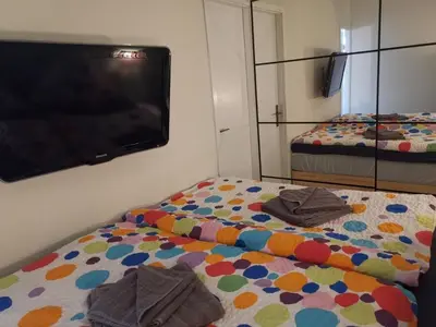 Ein Bett oder Betten in einem Zimmer der Unterkunft Apartment KY481 im PanoramicHohegeiß