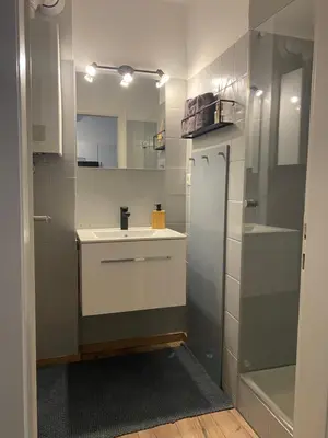 Küche/Küchenzeile in der Unterkunft Duke-Fewo an der Radau -Bummelallee
