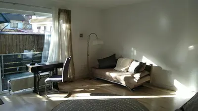 Ein Sitzbereich in der Unterkunft Zimmer mit Aussicht