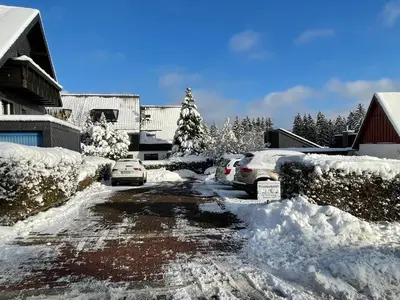 Zimmer mit Aussicht im Winter