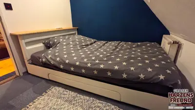 Ein Bett oder Betten in einem Zimmer der Unterkunft Arode Ferienhaus Harzensfreund