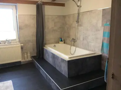 Ein Badezimmer in der Unterkunft Ferienwohnung Uwe's Sporthütte