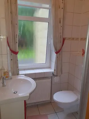 Ein Badezimmer in der Unterkunft Harzhaus am Brunnen