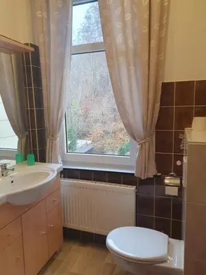 Ein Badezimmer in der Unterkunft Harzhaus am Brunnen