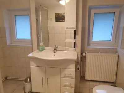 Ein Badezimmer in der Unterkunft Harzhaus am Brunnen