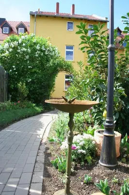 Ein Garten an der Unterkunft Grüne Insel