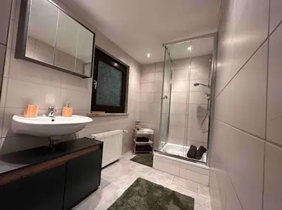 Ein Badezimmer in der Unterkunft FeWo am Steinberg