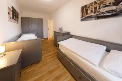 Ein Bett oder Betten in einem Zimmer der Unterkunft Ferienhaus Bavaria WR - Ferienhaus Bavaria