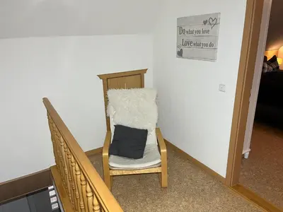 Ein Sitzbereich in der Unterkunft Ferienhaus Auszeit Harz Braunlage/Hohegeiß