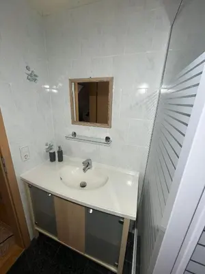 Ein Badezimmer in der Unterkunft Ferienhaus Auszeit Harz Braunlage/Hohegeiß