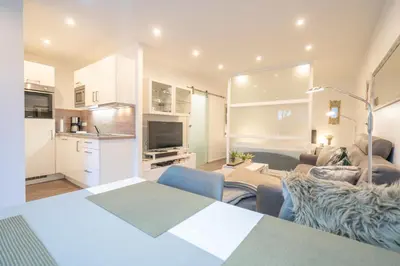 Küche/Küchenzeile in der Unterkunft Ferienwohnung Hirschkuss