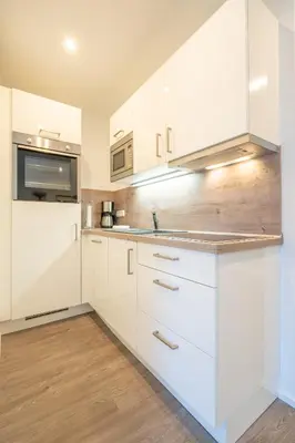 Küche/Küchenzeile in der Unterkunft Ferienwohnung Hirschkuss