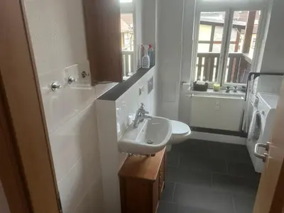 Ein Badezimmer in der Unterkunft Praktisch und geräumig in Blankenburg