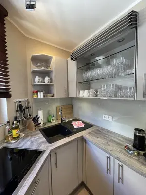 Küche/Küchenzeile in der Unterkunft Luxus Ferienwohnung Hirschzeit