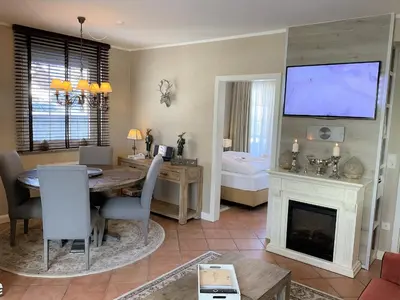 TV/Unterhaltungsangebot in der Unterkunft Luxus Ferienwohnung Hirschzeit