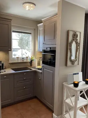 Küche/Küchenzeile in der Unterkunft Luxus Ferienwohnung Kaminzeit