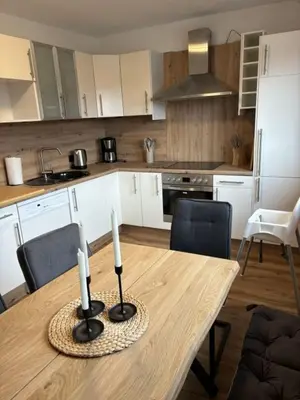 Küche/Küchenzeile in der Unterkunft Ferienwohnung Wurmbergblick