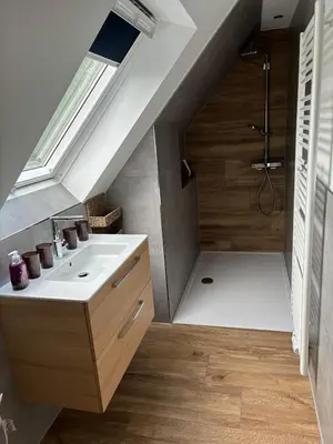 Ein Badezimmer in der Unterkunft Ferienwohnung Wurmbergblick