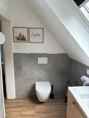 Ein Badezimmer in der Unterkunft Ferienwohnung Wurmbergblick