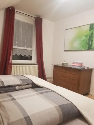 Ein Bett oder Betten in einem Zimmer der Unterkunft Ferienwohnung Peters