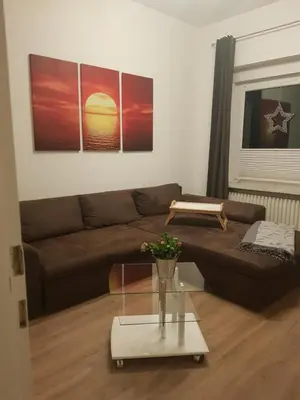 Ein Sitzbereich in der Unterkunft Ferienwohnung Peters