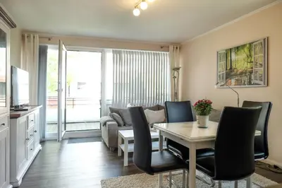 Ein Sitzbereich in der Unterkunft Ferienwohnung FANNYS